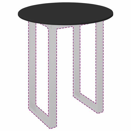 Топ за маса Черно 80 x 80 x 1,5 cm Инженерно дърво