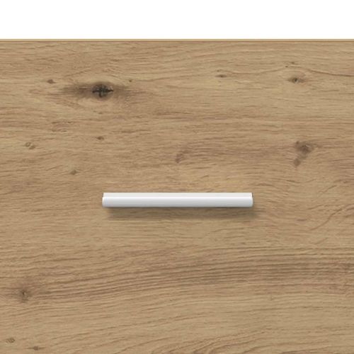 Шкаф за мивка със съхранение с врата Дъб Инженерно дърво