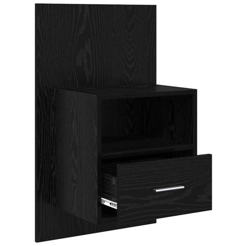 Нощен шкаф 2 pcs Черния дъб 50 x 32.5 x 80 см Инженерно дърво