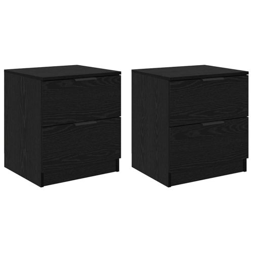 Нощен шкаф 2 pcs Черния дъб 45 x 39 x 50 см Инженерно дърво