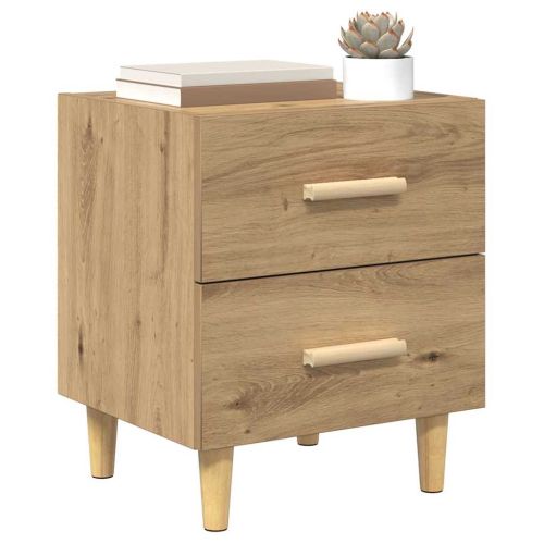 Шкаф за легло 2 pcs Дъб 40 x 35 x 47.5см Инженерно дърво