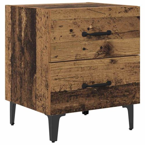 Шкаф за легло с чекмедже 2 pcs Старо дърво 40 x 35 x 47,5 см