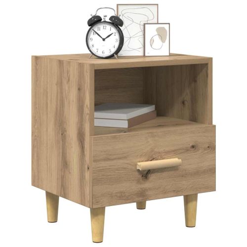 Нощен шкаф с чекмедже 2 pcs Дъб 40 x 35 x 47 см Инженерно дърво