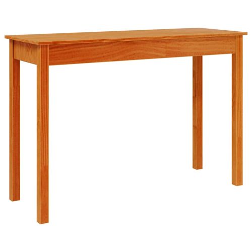 Конзолна маса, восъчнокафява, 110x40x75 см, борово дърво масив