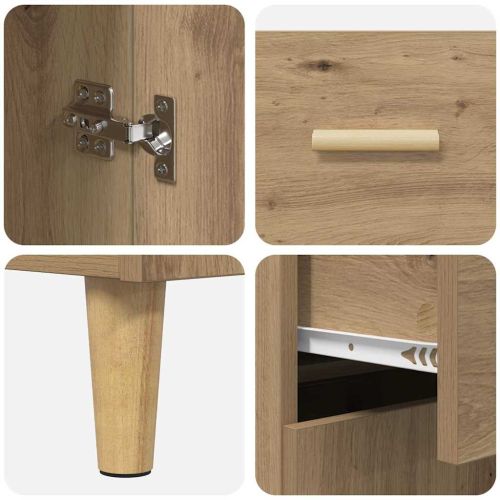 Служебен шкаф дъб артизан 34 x 69.5 x 89 см Инженерно дърво