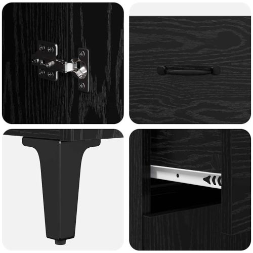 Служебен шкаф Черния дъб 69,5 x 34 x 90 см Инженерно дърво