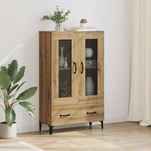 Висок шкаф Дъб 70 x 31 x 115 см Инженерна дървесина и желязо