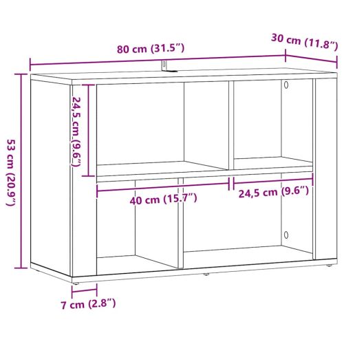 Служебен шкаф Дъб 80 x 30 x 53 см Инженерно дърво