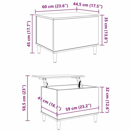 Нощен шкаф Старо дърво 60 x 44,5 x 45 см Инженерно дърво