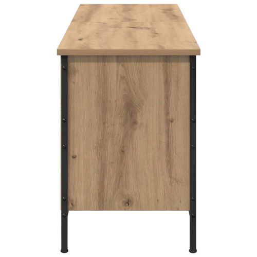 Шкаф за обувки 131 x 35 x 50 см Инженерна дървесина и желязо