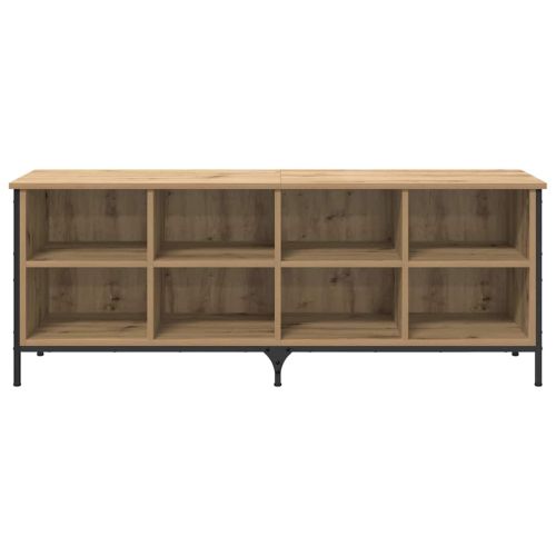 Шкаф за обувки 131 x 35 x 50 см Инженерна дървесина и желязо