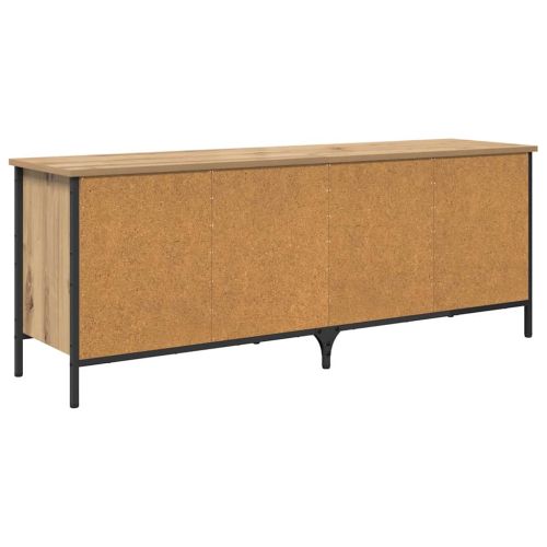 Шкаф за обувки 131 x 35 x 50 см Инженерна дървесина и желязо
