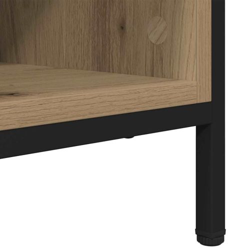 Шкаф за обувки 131 x 35 x 50 см Инженерна дървесина и желязо
