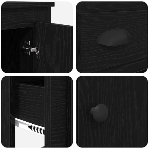 Висок шкаф Черния дъб 60 x 35,5 x 103,5 см Инженерно дърво