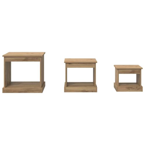 Масичка за кафе 3 pcs Дъб Инженерно дърво