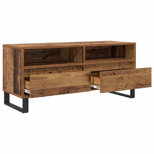 ТВ шкаф с чекмедже Старо дърво 100 x 34,5 x 44,5 см