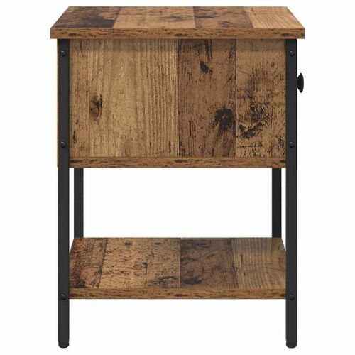 Нощно шкафче с чекмедже 2 pcs Старо дърво 34 x 35,5 x 45 см