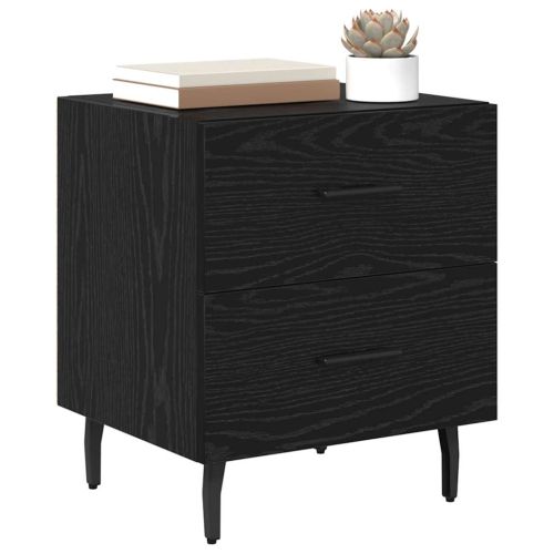 Нощен шкаф 2 pcs Черния дъб 40 x 35 x 47,5 см Инженерно дърво