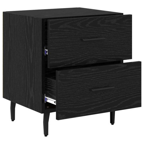 Нощен шкаф 2 pcs Черния дъб 40 x 35 x 47,5 см Инженерно дърво