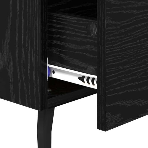 Нощен шкаф 2 pcs Черния дъб 40 x 35 x 47,5 см Инженерно дърво
