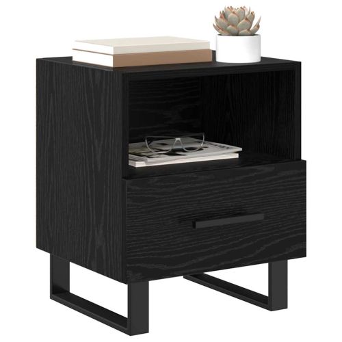Нощен шкаф 2 pcs Черния дъб 40 x 35 x 47,5 см Инженерно дърво