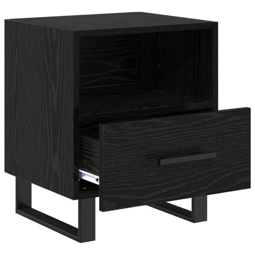 Нощен шкаф 2 pcs Черния дъб 40 x 35 x 47,5 см Инженерно дърво