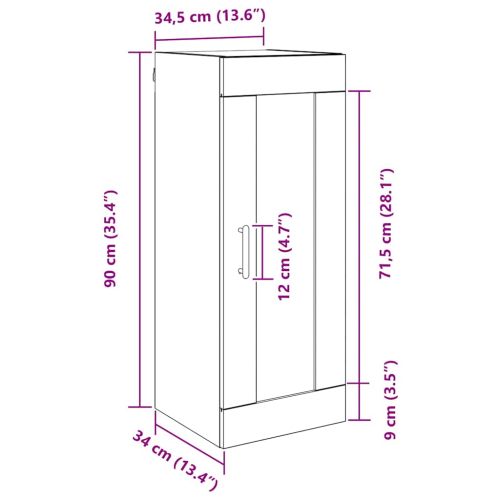 Стенен шкаф Дъб 34,5 x 34 x 90 см Инженерно дърво