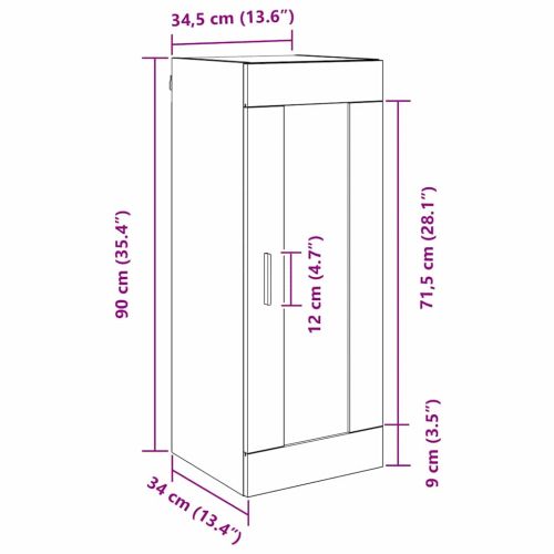 Стенен шкаф Старо дърво 34,5 x 34 x 90 см Инженерно дърво