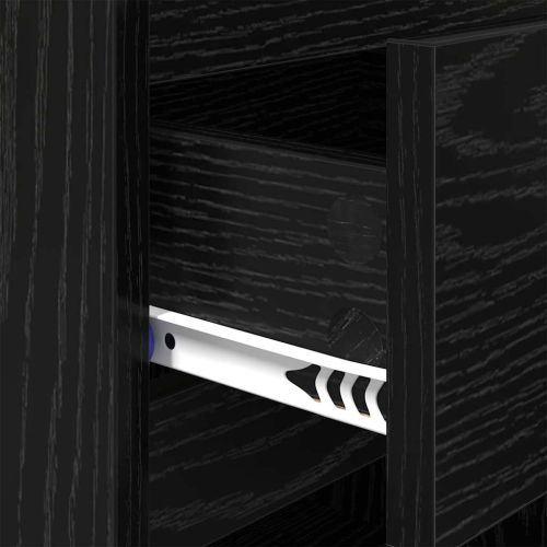 Нощен шкаф 2 pcs Черния дъб 40 x 35 x 50 см Инженерно дърво