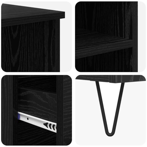 Висок шкаф Черния дъб 40 x 36 x 110 см Инженерно дърво