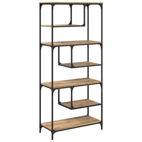 Библиотека дъб артизан 81 x 36 x 176 см Инженерно дърво