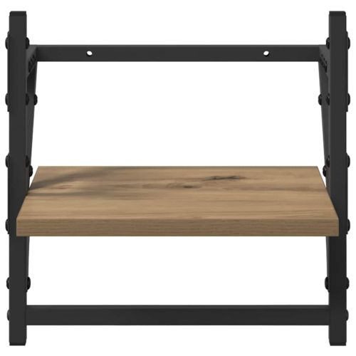 Комплект стенни рафтове с рафт 6 pcs Дъб 100 x 25 x 30 cm