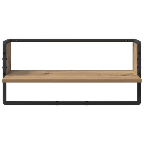 Комплект стенни рафтове с рафт 4 pcs Дъб 65 x 25 x 30 cm