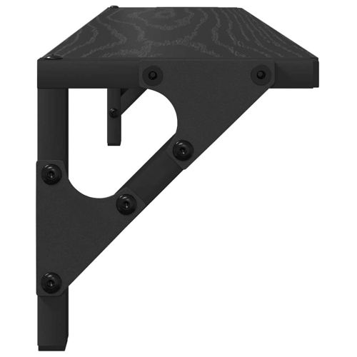 Стени за рафтове с рафт 2 pcs Черния дъб 60 x 15 x 15,5 cm