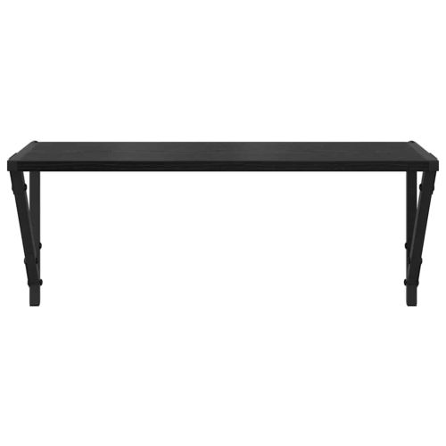 Стени за рафтове с рафт 2 pcs Черния дъб 60 x 25 x 25,5 cm