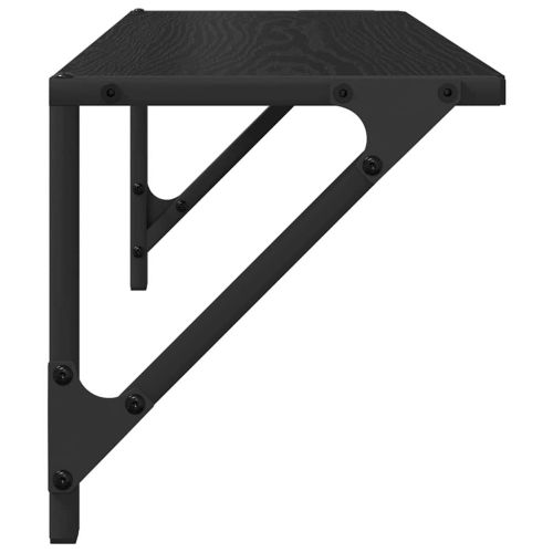 Стени за рафтове с рафт 2 pcs Черния дъб 60 x 25 x 25,5 cm
