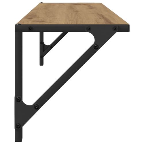 Стени за рафтове 2 pcs Дъб 80 x 25 x 25,5 cm Инженерно дърво