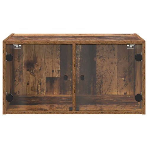 Стенни шкафове 2 pcs Старо дърво 68 x 37 x 35 см