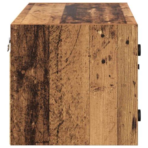 Стенни шкафове 2 pcs Старо дърво 68 x 37 x 35 см