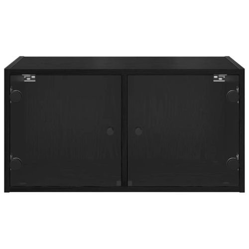 Стенни шкафове 2 pcs Черния дъб 68 x 37 x 35 см Инженерно дърво