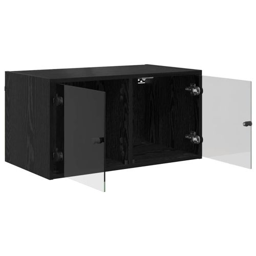 Стенни шкафове 2 pcs Черния дъб 68 x 37 x 35 см Инженерно дърво