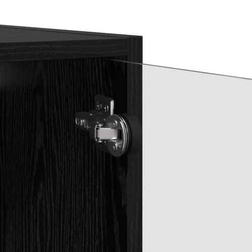 Стенни шкафове 2 pcs Черния дъб 68 x 37 x 35 см Инженерно дърво