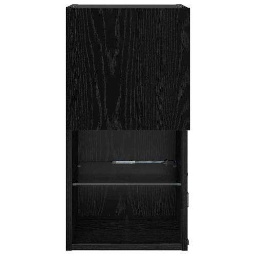 Стенни ТВ шкафове с LED 2 pcs Черния дъб 30,5 x 30 x 60 см