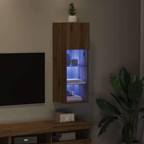 Стенен телевизионен шкаф 30,5 x 30 x 90 см Дъб