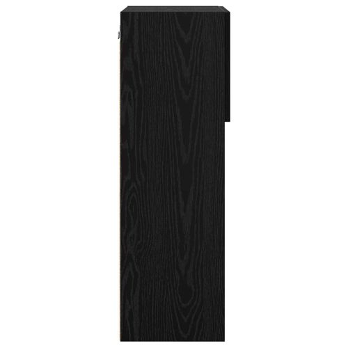 Стенни ТВ шкафове с LED 2 pcs Черния дъб 40,5 x 30 x 90 см