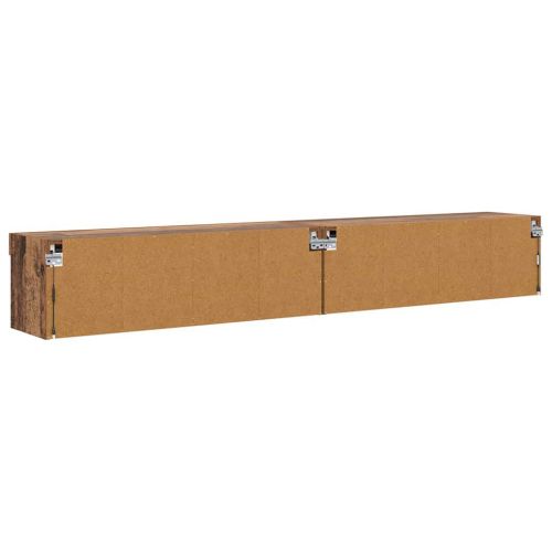 Комплект ТВ шкаф с LED 2 pcs Старо дърво 100 x 30 x 30 cm