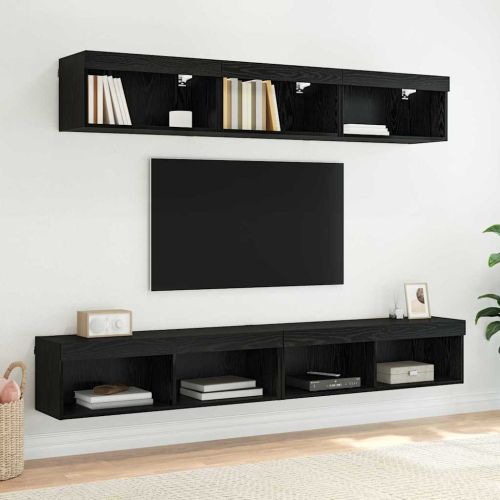 TV стенен шкаф Черния дъб 100 x 30 x 30 cm Инженерно дърво
