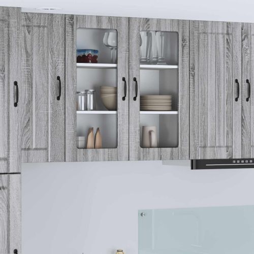 Кухненски шкаф Сив Сонома 80 x 31 x 80 см Инженерно дърво