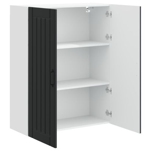 Стенен шкаф LUCCA Черно 80 x 31 x 100 см Инженерна дървесина