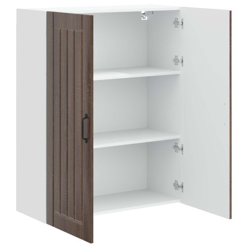 Стенен шкаф LUCCA Кафяв дъб 80 x 31 x 100 см